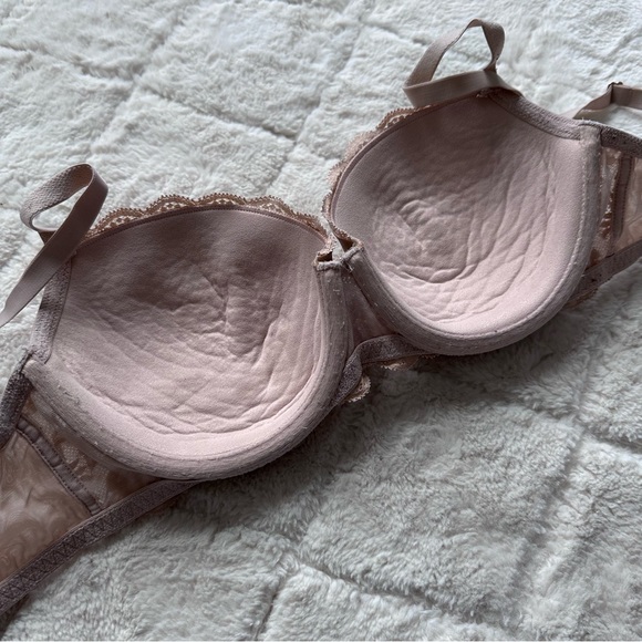 Victoria's Secret | Gold & Cream Metallic Dream Angels Lined Demi | Size 36C - Picture 10 of 14